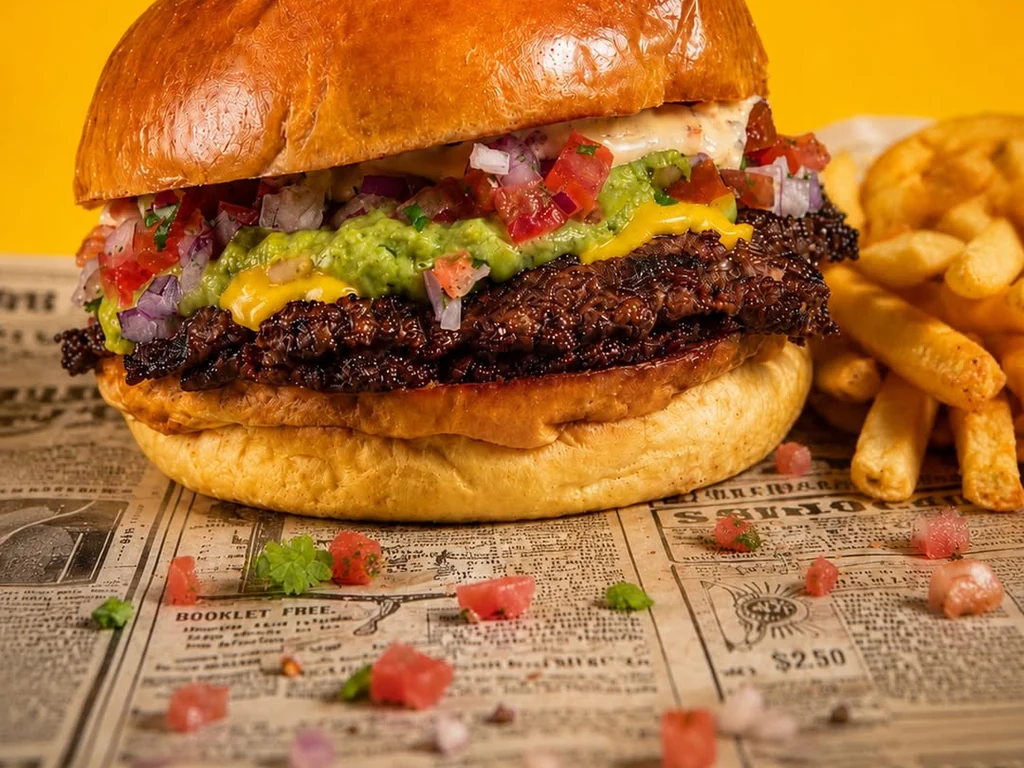 La Chingona, con guacamole y pico de gallo
